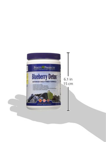 Fórmula Diária de Fibra Detox Avançada de Mirtilo da Purity Products com PurityBlue Orgânico – 6g de Fibra Prebiótica Desintoxicante e Promotora de Regularidade