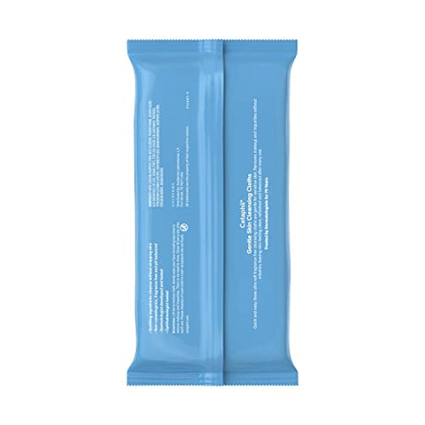 Lenços Umedecidos para Rosto e Corpo, Panos de Limpeza Suave para Pele Sensível, Presentes para o Dia das Mães, 25 Unidades (Pacote com 3), para Pele Seca, Fechamento Flip Top, Ótimo para a Academia - Cetaphil