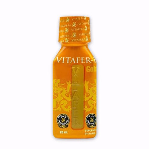 Suplementos AMC para Homens e Mulheres. 1 de (500 ml – 16.9 oz) com 3 Vitachito Gold (20ml – 0.67oz) Tamanho de Bolso com Brinde de Chaveiro Abre-Garrafa AMC - Vitafer-L Gold