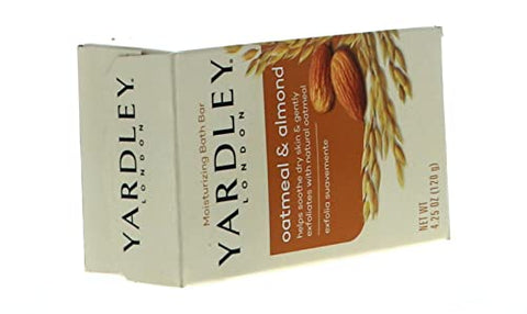 London Sabonete de Banho Hidratante Natural de Aveia e Amêndoa, 120g (Pack com 12 unidades) - Yardley