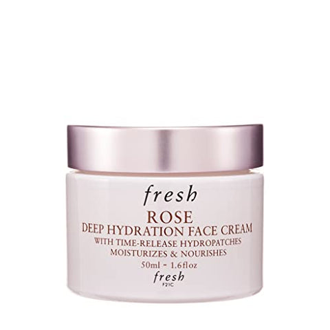 Creme facial hidratante profundo Fresh Rose – pele normal a seca, 1,6 onças (45g)