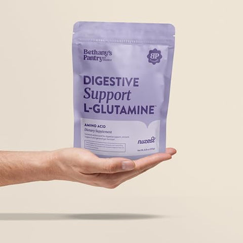 Bethany’s Pantry – Pó de L-Glutamina para Suporte Digestivo – Suplemento Dietético de Aminoácidos – Saúde Intestinal e Imunológica 250g (50 Porções) - Nuzest
