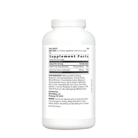 Calcium 600 + Vitamina D3-500 Cápsulas (500 Porções) – Fortaleça seus ossos com a marca GNC - GNC