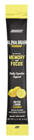 Alpha Brain Instant – Sabor Limão Meyer – Suplemento Nootrópico para Memória e Energia - ONNIT
