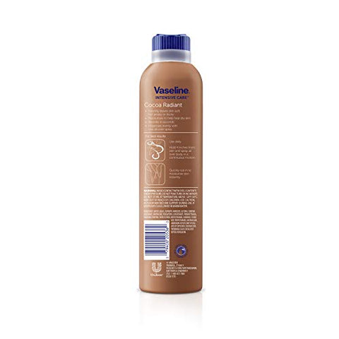 Vaseline Intensive Care Spray Hidratante para Pele Seca Radiante de Cacau Puro 100% – 6,5oz (Pack com 6)
