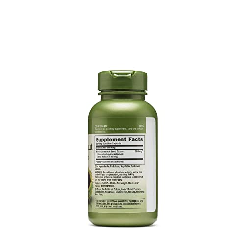 Castanha da Índia 300mg 100 cápsulas – Extrato Herbal Plus GNC - GNC