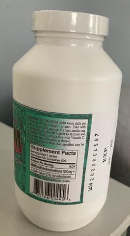 Generic - Rich’s – MSM Max 1200 mg, 400 ct: Potencialize sua saúde com o MSM Max 1200 mg, 400 comprimidos