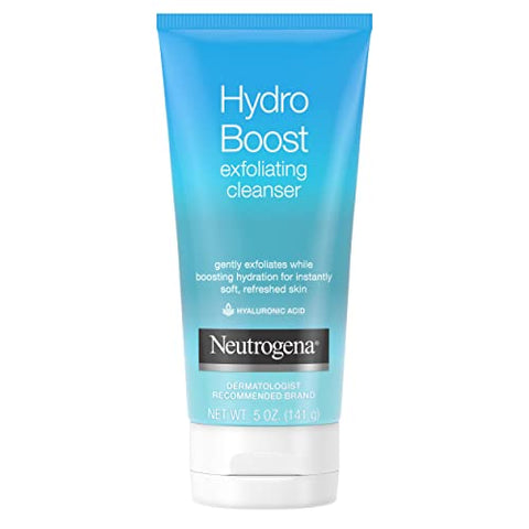 Hydro Boost Sabonete Facial Diário Esfoliante Suave com Ácido Hialurônico, Aumenta a Hidratação da Pele Comprovadamente, Não Comedogênico, Livre de Óleo e Sabão - Neutrogena