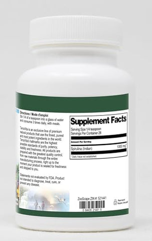 Terravita - Spirulina Indiana em Pó (1g) – 2 Embalagens | Marca: ZIN 521441