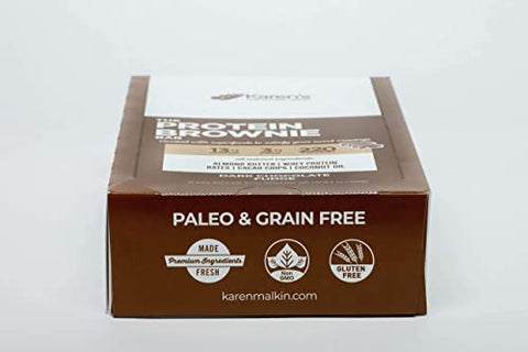 Karen's Transformation Superfood Bars - Barra de Brownie Proteico 12 unidades | Chocolate Amargo | Sem Glúten | Não-OGM | Paleo | 13g Proteína | Envio em 2 Dias