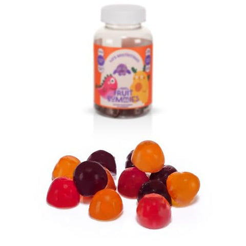 Kids Vitamin Gummies – Vitaminas Infantis A, C, D, E, B6, B12, Zinco – Sem OGM, Sem Glúten, Sem Gelatina – Vegano – 3 Sabores de Frutas – 30 Dias de Fornecimento - NAKED