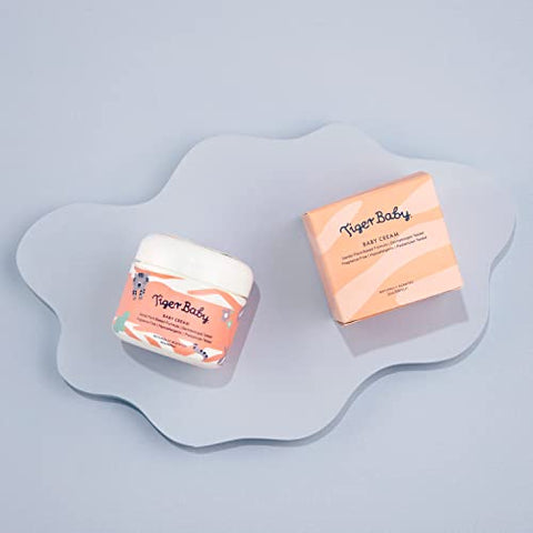 Creme Nourishing Baby Tiger Baby para Corpo e Rosto, Natural e Orgânico à Base de Plantas, Testado por Dermatologistas e Pediatras, 60 ml