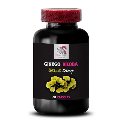 SWAN LIFE ESSENTIALS - Extrato de Folha de Ginkgo – Extrato de Ginkgo BILOBA – Produto Ginkgo biloba, Suplemento Antioxidante Dietético, Suporte de Extrato Natural, Bem-Estar Natural, Herbal Antioxidante – Marca Ginkgo