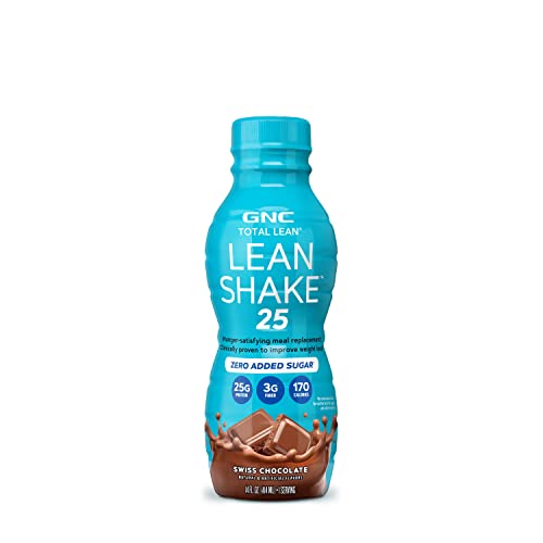 Total Lean Shake 25 – Chocolate Suíço – 12 Frascos | 25g Proteína por Porção - GNC