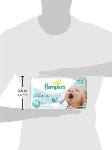 Fraldas Pampers Swaddlers Sensitive Tamanho 0 para Recém-Nascidos, 27 Unidades
