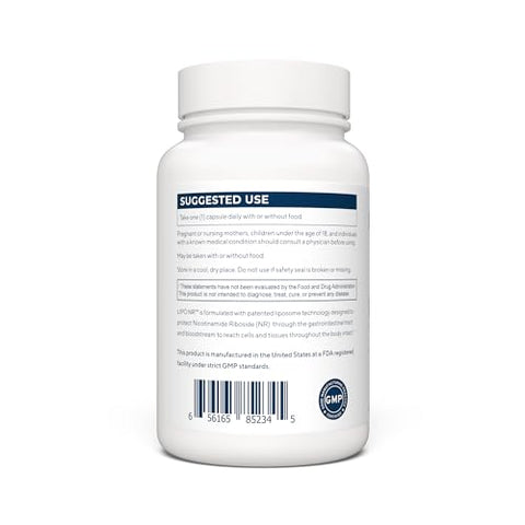 Renue By Science - RENUE by Science Nicotinamide Riboside | Suplemento de NAD Liposomal de Alta Potência | 90 Cápsulas de Nicotinamida – 300mg de Nicotinamida Riboside por Porção | Fabricado nos EUA