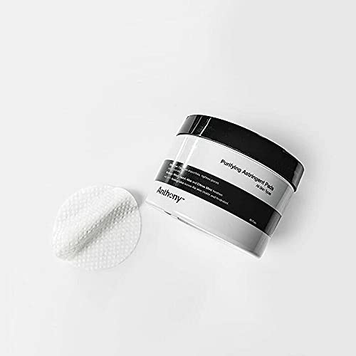 Witch Hazel Pads: 60 Unidades, Tônico Adstringente Purificante – Aloe Vera e Citrus Mint, Elimina Impurezas, Minimiza Poros e Controla o Brilho - Anthony