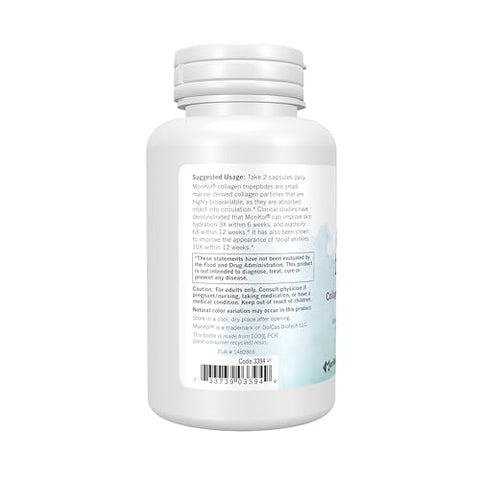 Solutions Cápsulas de Beleza Aquática – Colágeno Marinho e Vitamina C para uma Pele Jovem, Não-OGM, 60 Cápsulas - NOW Foods