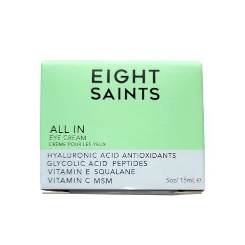 Skin Care Creme para os Olhos All In, Natural e Orgânico, Anti-Envelhecimento, Reduz Inchaço, Rugas e Bolsas Sob os Olhos, Tratamento para Olheiras, 15g - Eight Saints