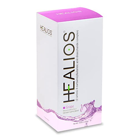Healios - HEALIOS – Suplemento Oral e Dietético de Sabor Uva, em Pó, Fonte Natural de L-Glutamina, Trehalose e L-Arginina, 330g