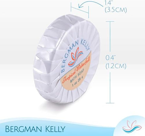 Sabonete em Barra BERGMAN KELLY a Granel (Cachoeira Tropical, 30g, 100 Unidades), Sabonete de Limpeza Tamanho Viagem, Sabonete Redondo Embalado Individualmente, Mini Produtos de Higiene: Airbnb, Motel