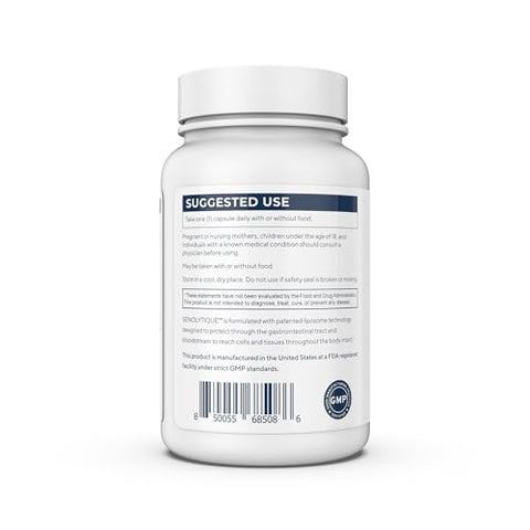 Suplemento Senolítico Renue | 60 Cápsulas com Fisetina (35mg) Quercetina (78mg) - Renue By Science