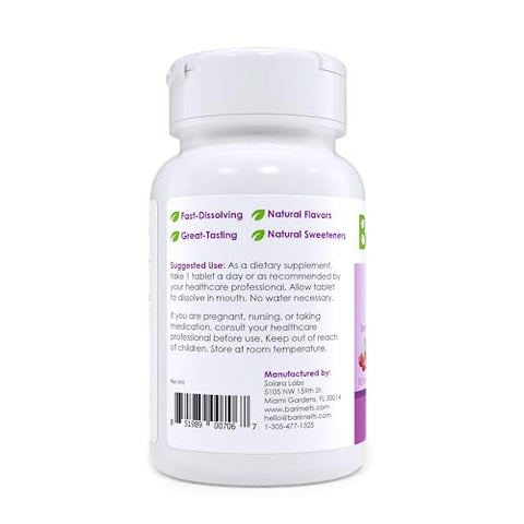 Vitamina B1-3 Fornecimento de 3 Meses (90 Comprimidos de Dissolução Rápida) – Vitaminas Bariátricas Pós-Operatórias - BariMelts