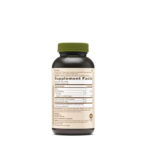 Enzima de Mamão Natural, 240 Comprimidos, Suporta a Função Digestiva Saudável - GNC