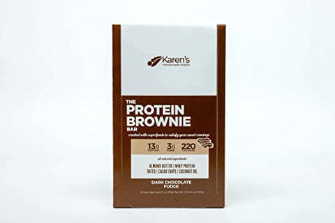 Karen's Transformation Superfood Bars - Barra de Brownie Proteico 12 unidades | Chocolate Amargo | Sem Glúten | Não-OGM | Paleo | 13g Proteína | Envio em 2 Dias