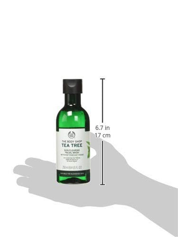 Tea Tree Skin Clearing Facial Wash – Sabonete Facial Purificante Vegano para Pele Oleosa e com Imperfeições – 250ml - The Body Shop