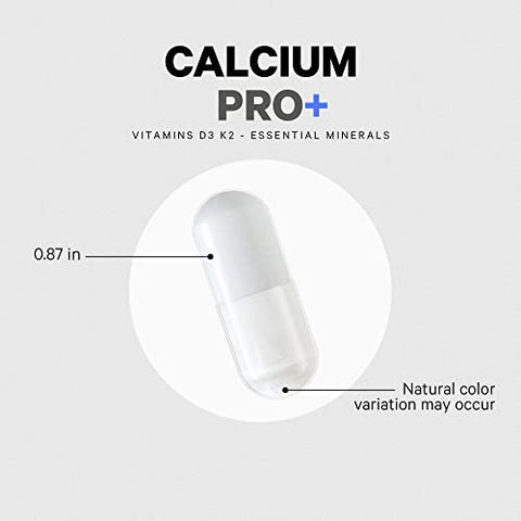 Cálcio 500mg, Vitamina D3, Magnésio, Zinco, Cobre, Boro, Vitamina K2 – Suprimento de 2 Meses – Comprimidos de Cálcio Elemental - Codeage