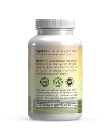 OsteoHA Fórmula para Saúde das Articulações – Suplementos para Suporte da Saúde das Articulações – com Ácido Hialurônico – Flexibilidade, Mobilidade, Estilo de Vida – com Boswellia, Vitamina C (120 Cápsulas Vegetais) - IVL