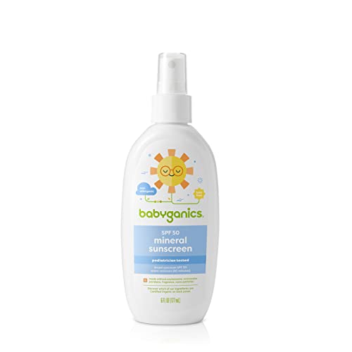 Protetor Solar Babyganics SPF 50 Spray | Proteção UVA UVB | Octinoxate | 118 ml