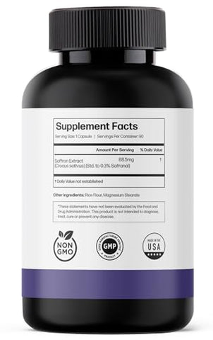 Ultra6 Nutrition - Extrato Puro de Açafrão – Supressor de Apetite para Emagrecimento Feminino – Marca: Pure Saffron Extract