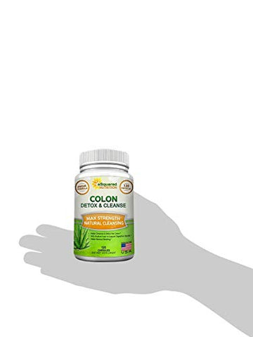 Pure Colon Cleanse para Perda de Peso – 120 Cápsulas, Máxima Potência, Desintoxicação Natural do Cólon, Suplemento para Dieta de Limpeza do Cólon, Saúde Digestiva – Marca aSquared Nutrition - aSquared Nutrition