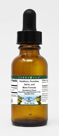 Extrato Líquido Glicerado de Fórmula de Espinheiro, Matricária, Alho e Mais (1:5) – Sabor Morango (30 ml, ZIN: 523677) – Kit com 2 - Terravita