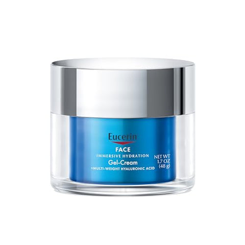 Gel Creme Hidratante Facial Imersivo com Ácido Hialurônico, Hidratação Intensa e Leveza, Suaviza Linhas Finas e Rugas, 50ml - Eucerin