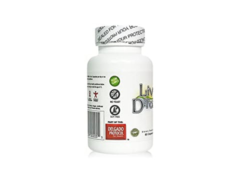The Delgado Protocol for Health - Liv D-Tox – 60 Cápsulas – Suporte para Desintoxicação e Limpeza do Fígado com Extrato de Raiz de Cúrcuma, Cardo Mariano e Aspargo