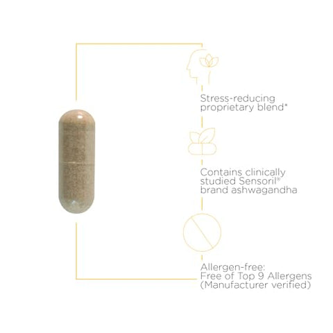 Cortisol Manager – Livre de Alérgenos – Suplemento com Ashwagandha e L-Theanine – Suporta o Relaxamento – 60 cápsulas - Integrative Therapeutics
