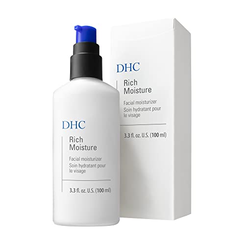 Rich Moisture: Hidratante Facial Leve para Pele Seca, Hidratação Profunda, Livre de Fragrâncias e Corantes, Ideal para peles secas, desidratadas e sensíveis, 100ml - DHC