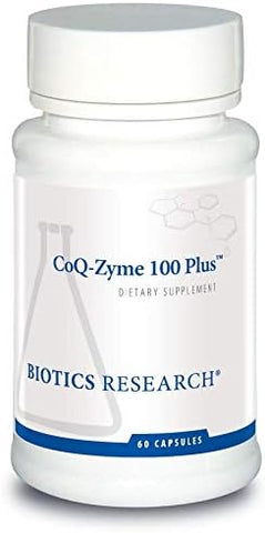 Coq Zyme 100 Plus – 100mg de coenzima Q10 emulsificada, Vitaminas do Complexo B. 60 comprimidos - Biotics Research