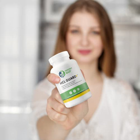Healthy Gut,LLC - HCL Guard para um Intestino Saudável | Promove a Função Digestiva Saudável | Betaina Hidroclorídrica, Raiz de Gengibre Orgânico e DGL