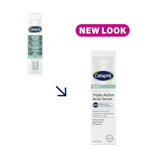 Gentle Clear Tratamento Triplo para Acne com Ácido Salicílico, Trata e Previne Acne, Ideal para Marcas Pós-Acne, para Todos os Tipos de Pele, 30ml (Embalagem Pode Variar) - Cetaphil