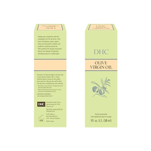Óleo Facial Hidratante de Azeite de Oliva Virgem, Hidratante, Nutritivo, Leve, Sem Fragrância e Corante, Todos os Tipos de Pele, 30 ml - DHC