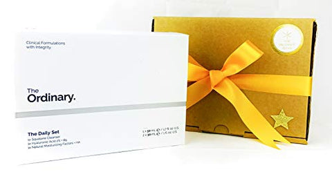 THE ORDINARY - The Ordinary – Kit Diário (3 Pçs: Limpeza de Esqualano – Ácido Hialurônico 2%% B5 – Fatores Naturais de Hidratação HA)