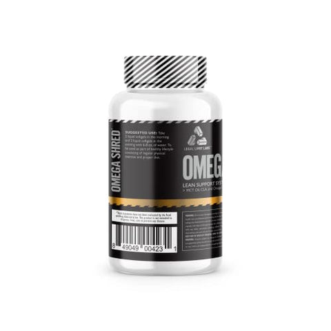 Complete Nutrition - Legal Limit Labs Omega Shreds – MCT, CLA, DHA: Potencialize seus resultados com o poderoso ômega 3 em cápsulas