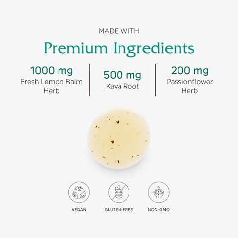 Daily Calm Tonic – Alívio Natural do Estresse Líquido com Limão Bálsamo, Kava Kava e Flor de Maracujá – Fórmula do Dr. para Mulheres e Homens - Vitanica