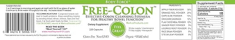 Body Force - Fórmula Colon por Markus – Cápsulas Abrangentes – Rica em Fibras para Remoção de Toxinas – Aloe, Gengibre, Flavonoides Cítricos – 100% Natural