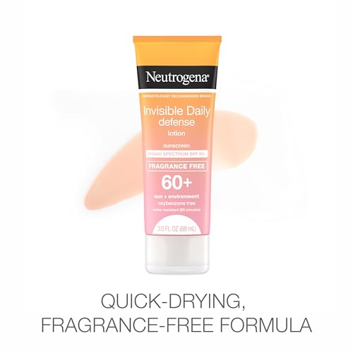 Protetor Solar Neutrogena Invisible Daily Defense FPS 60, Livre de Fragrância e Oxybenzone, 100ml