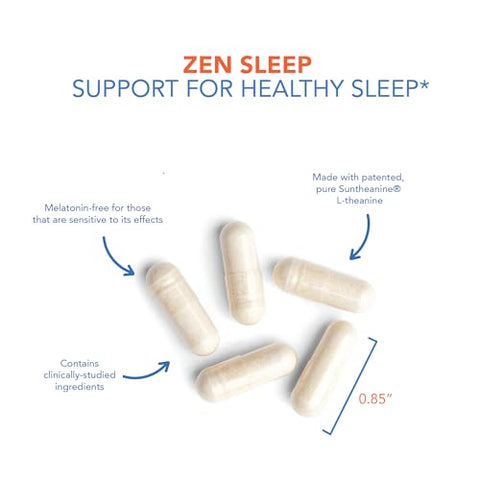 Zen Sleep – Suporte para um Sono Saudável, P5P, 5-HTP, GABA, L-Theanine, Equilíbrio do Sistema Nervoso, Cápsulas Vegetarianas – 60 Unidades - Allergy Research Group